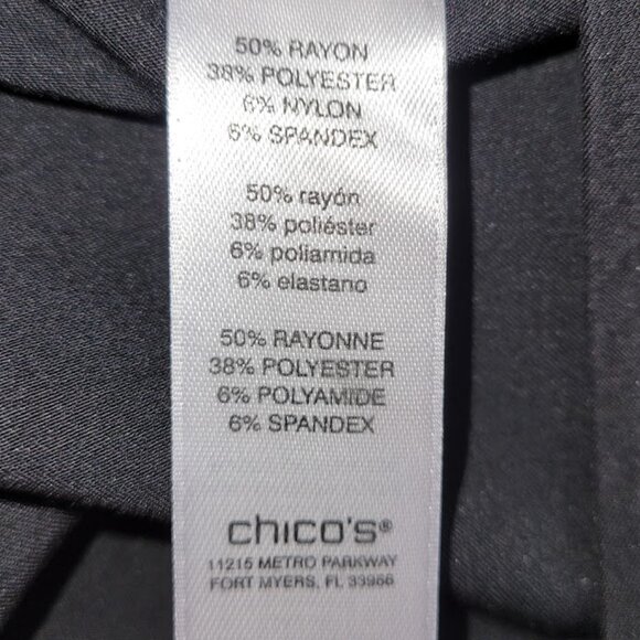 Chico's Weekends Perfect Stretch Shorts Black Pull On Tie Waist Women's Size L - Picture 7 of 9